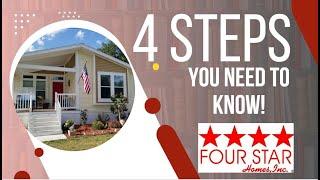 4-Steps to Buying a Florida Mobile Home, From Start-to-Finish!  Work with Professionals!  Four Star