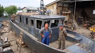 Friends Build IMPRESSIVE 40-Foot BOAT From 15,500 Pieces of Scrap | "Regusta C" Project @VideoGustav