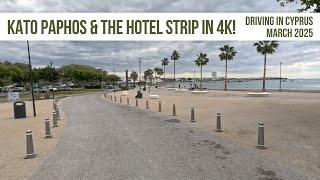 Kato Paphos And The Hotel Strip On A Cloudy Day In 4K