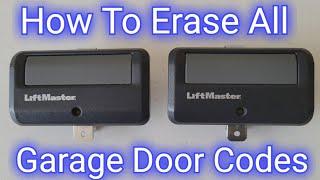 How To Erase All Remote Codes From LiftMaster Garage Door