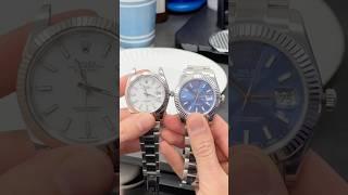 Comparing a f@ke Rolex datejust to a real one #rolex #watches #business