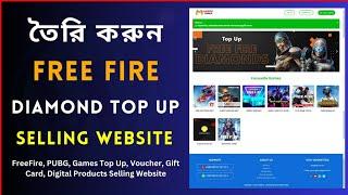 how to create free fire diamond top up, pubg uc, voucher, gift card selling website