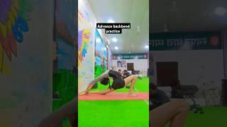 Comment the asan name?🫣 Deep backbend practice #yoga #backflexibility #backbending #stretch #shorts