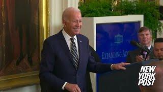 Biden simply smiles while ignoring questions about Hunter, McCarthy impeachment threat