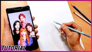 Blackpink group Drawing Tutorial || Blackpink Drawing || Lisa Drawing Tutorial || Blackpink painting