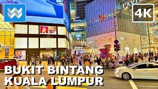 [4K] Bukit Bintang City Centre NIGHTLIFE in Kuala Lumpur Malaysia  Walking Tour Vlog Travel Guide