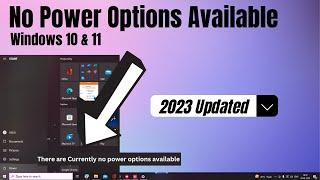 How to Fix "There are Currently No Power Options Available" (2024 NEW)