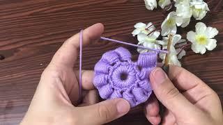 incredible easy and magnificendt flover knitting crochet pattern  crochet motif world #crochet