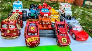 Disney Pixar Cars Lightning Mcqueen, Dinoco, Mater, Hudson, Axlerod, Finn, Frank, Guido, Mack, Shu