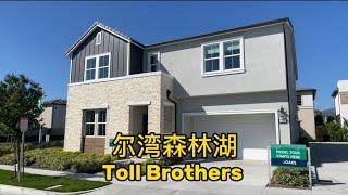 尔湾森林湖Toll Brothers 豪宅建商打造一个全新小镇 地段好购物便利 近高速 本视频户型为2600 尺/ 4 房4 卫浴一楼卧室悬空大客厅 通透明亮 超低地税 养房无压力 开价174 万.