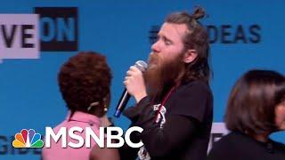 Karine Jean-Pierre Reacts To Protestor Rushing Stage At Kamala Harris Event | Deadline | MSNBC