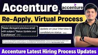 Accenture Nov-Dec 2024 Virtual Hiring Process | Accenture Technical Glitch Mail | Rejection Mail