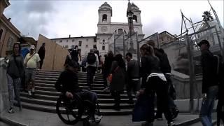 Haki Doku with wheelchair get down stairs
