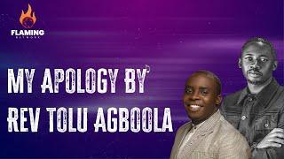 MY APOLOGY BY REV TOLU AGBOOLA