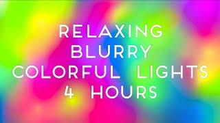 Colorful Relaxing Blur Video Background Backdrop - 4 Hours of Multicolor Mood Lights for Relaxing