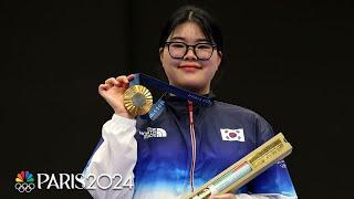 South Korea claims shooting gold after record-setting day | Paris Olympics | NBC Sports