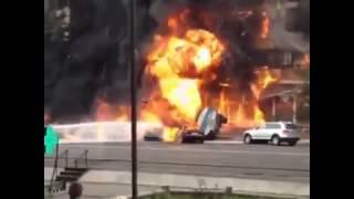 Petrol transport explosion causes massive fire in downtown Almaty