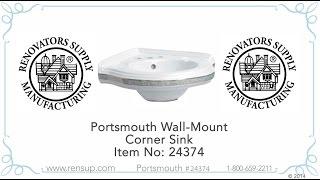 Mint Portsmouth Wall Mount Corner Sink | Renovator's Supply