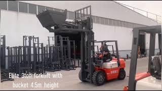 China Elite forklift with bucket