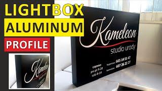 LED light box in aluminum profile, powder coated - White Card