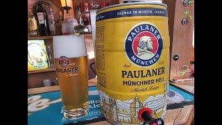 PAULANER MUNCHNER HELL LAGER BEER Helles 4.9% AVB 5 Litre Keg.