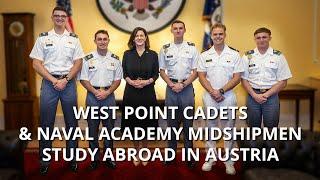 West Point Cadets and Naval Academy Midshipmen on Exchange in Austria 2024