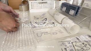 packing shopee orderssmall business, asmr, no talk studio vlog, september springindonesia