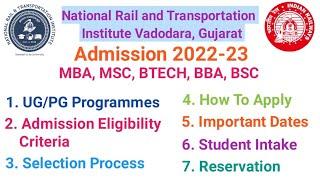 GSV/NRTI 2022-23 ADMISSION PROCESS/ ELIGIBILITY CRITERIA  #GSV #GatiShaktiVishwavidyalaya