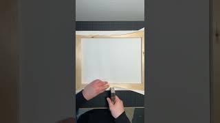 How to stretch a canvas over a frame #shorts #canvas