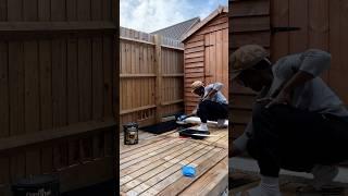 DECKING FROM PALLETS Giving my garden a transformation #shorts