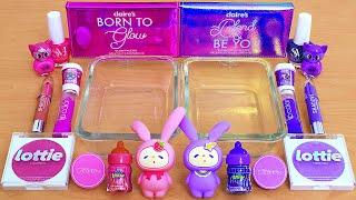 Pink vs Purple - Mixing Makeup Eyeshadow Into Slime ASMR