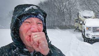 Caught in a Harsh Snowstorm - FREEZING WINTER CAMPING