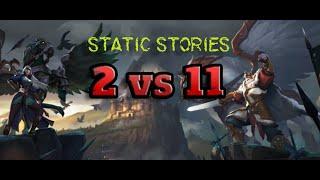 hard static fight 2 VS 11 Albion Online