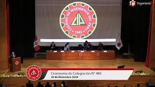 Ceremonia de Colegiación N° 480