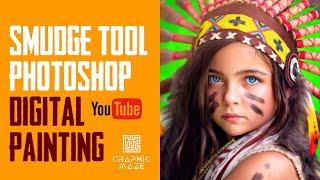 Smudge Tool Photoshop Digital Painting Tutorial #graphicmaze #tutorial #smudgetool