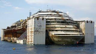 COSTA CONCORDIA Disaster + Salvage (19 hrs raising in 2 Min. time lapse)