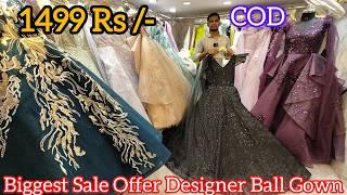  Beautiful Designer Gown & CropTop Collection For Engagement | Shopping In Chandni Chowk Delhi |