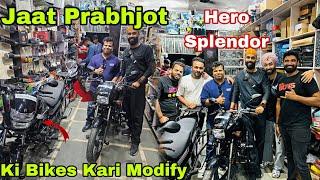 Jatt Prabhjot ki Bikes Kari tagdi Modify | HERO SPLENDOR Touring Ready | Vlog with @jattprabhjot