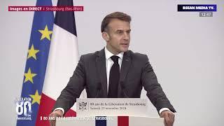 Emmanuel Macron marque le 80e anniversaire de la libération de Strasbourg