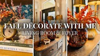 FALL DECORATE WITH ME || Living Room & Foyer Autumn Decor