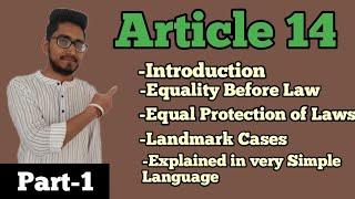 Right to Equality part-1, Article 14 of Indian constitution, equality before law #law_with_twins