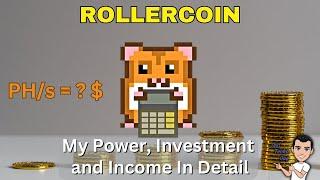 Rollercoin | My Investment, Power and Income in Detail