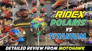 RIDE X HELMET POLARIS V/S TITANIUM DETAILED REVIEW