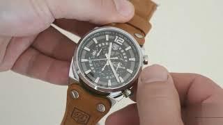 Tornado Chrono - Silver Case & Brown leather