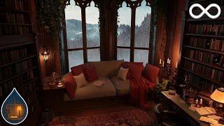 Cozy Reading Ambience on Window - Rain on Window & Thunderstorm | Background Noise for Reading