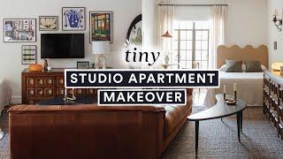 290 SQ FT STUDIO APARTMENT MAKEOVER  ALL Facebook Marketplace + DIY Wavy Headboard