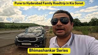 Pune to Hyderabad by car I Pune Trip I Family road trip in Kia Sonet