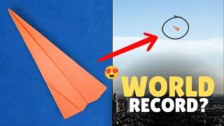 How to Fold the World's Longest Flying Paper Plane - World Record Paper Airplane For Long Distance