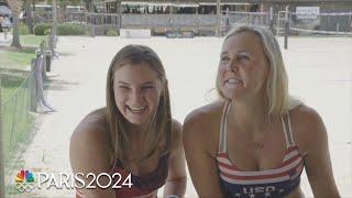 Teams USA's Taryn Kloth and Kristen Nuss get special send-off to Paris Olympics | NBC Sports