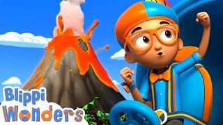 Blippi Wonders - The Floor is Lava! | BRAND NEW Blippi Cartoon | Cartoons For Kids